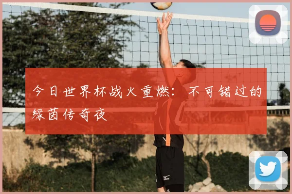 今日世界杯战火重燃：不可错过的绿茵传奇夜